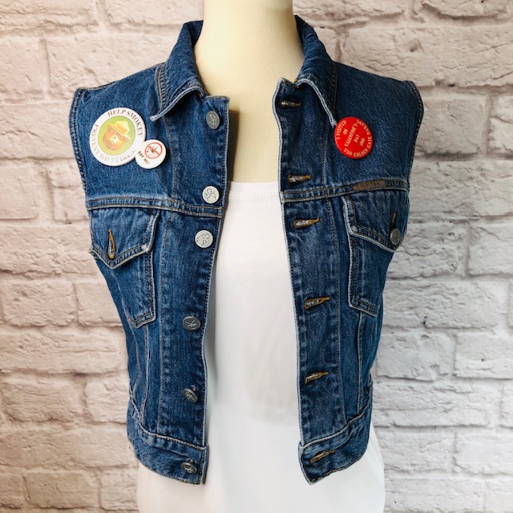 Calvin Klein Denim Vest Rare - Picture 5 of 10